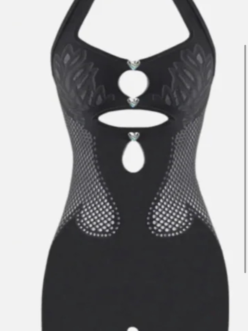 POSTER GIRL Black Cutout Playsuit (one size) NWT